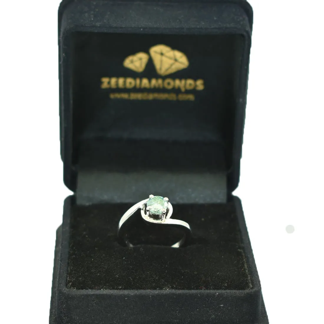 0.65 Ct AAA Certified Blue Diamond Solitaire Ring, New Collection
