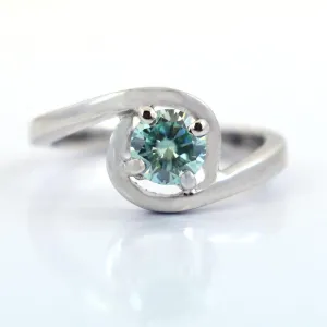 0.65 Ct AAA Certified Blue Diamond Solitaire Ring, New Collection