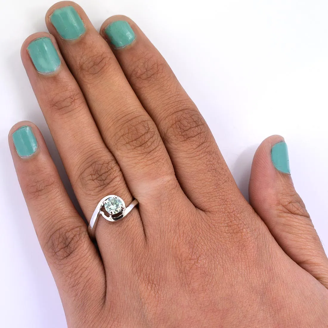0.65 Ct AAA Certified Blue Diamond Solitaire Ring, New Collection