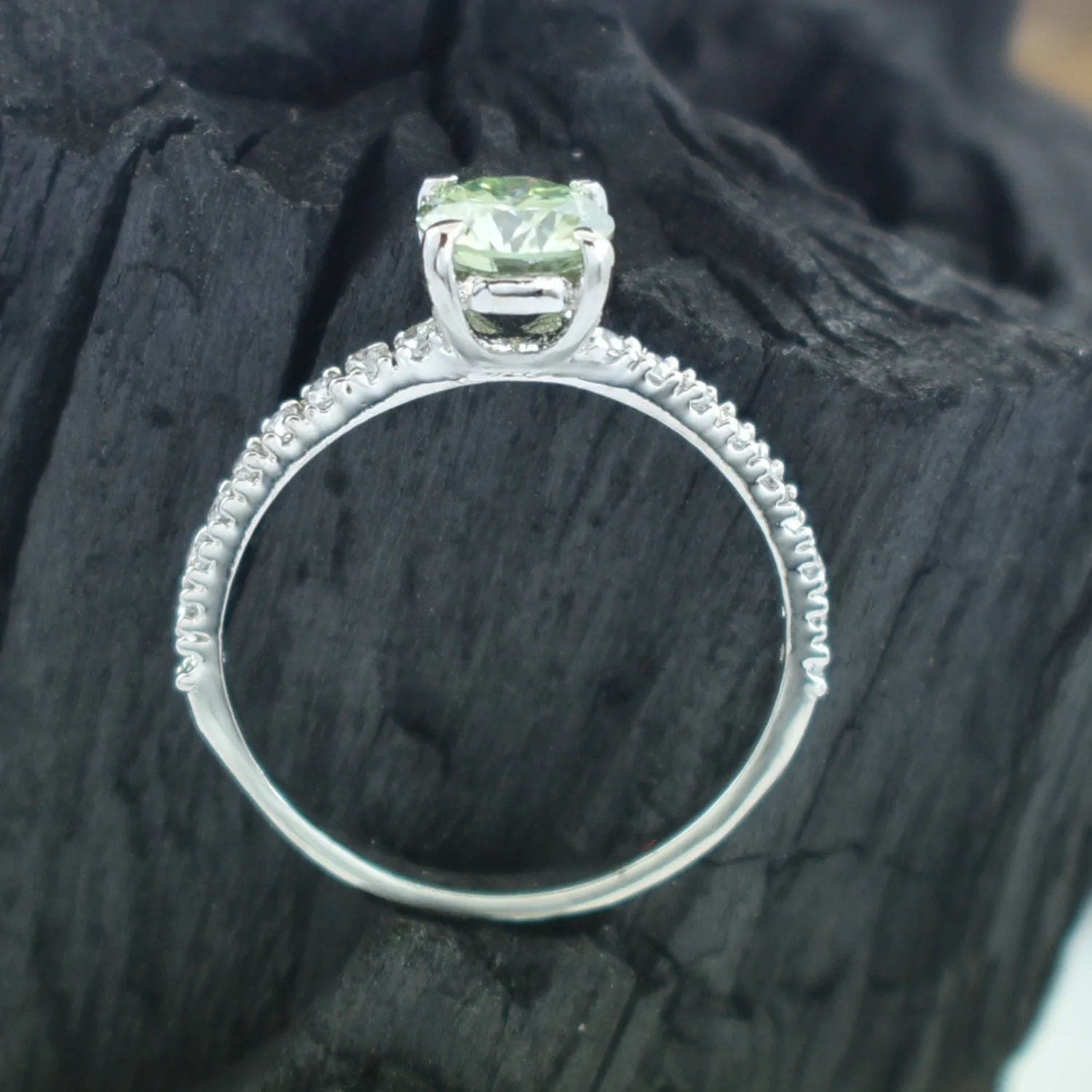 0.70 Ct Blue Diamond Ring in 925 Silver with White Accents, Latest Collection & Amazing Shine! Certified Diamond, Gift For Wedding/Birthday