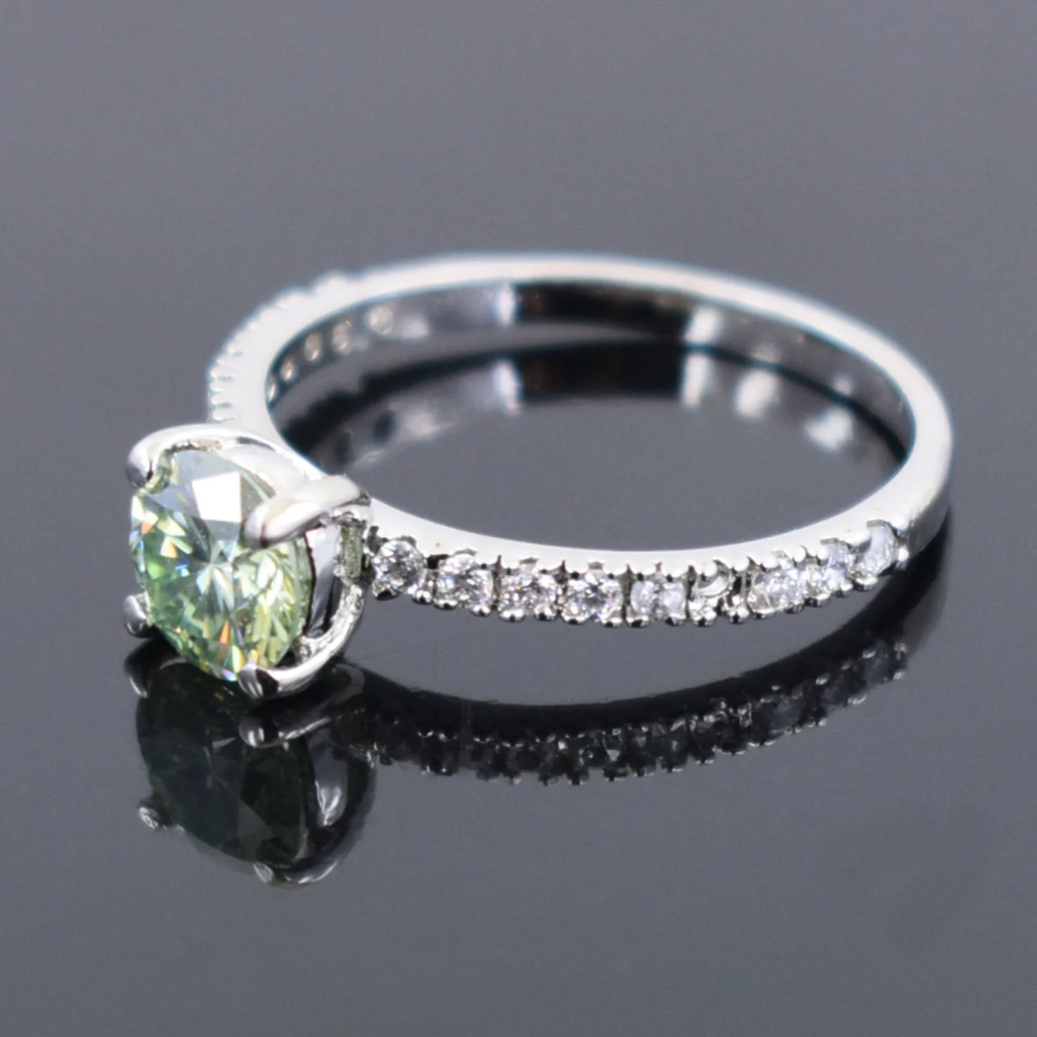 0.70 Ct Blue Diamond Ring in 925 Silver with White Accents, Latest Collection & Amazing Shine! Certified Diamond, Gift For Wedding/Birthday