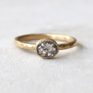 0.83ct Salt & Pepper diamond ring