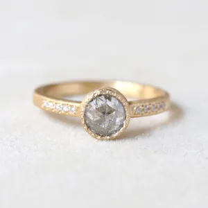 0.94ct salt & pepper diamond ring