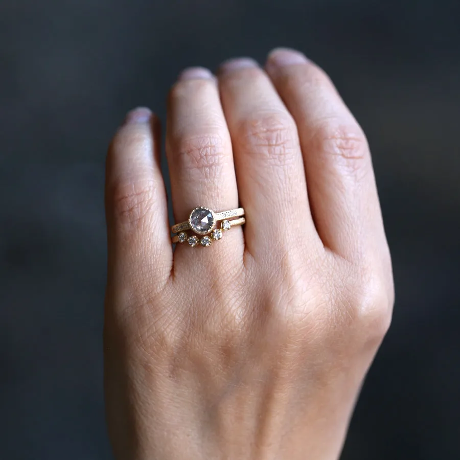 0.94ct salt & pepper diamond ring