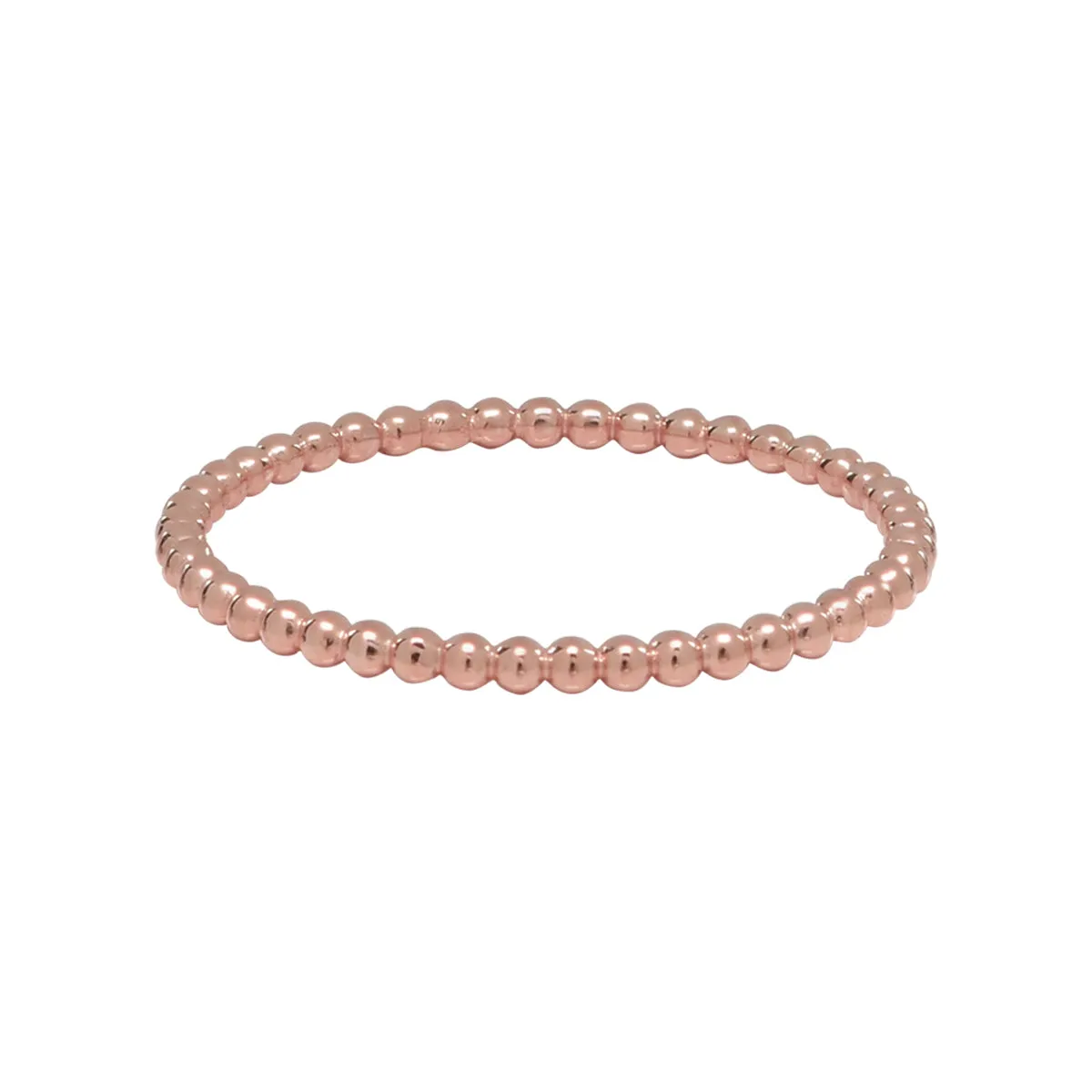 10k Solid Gold Beaded Ring