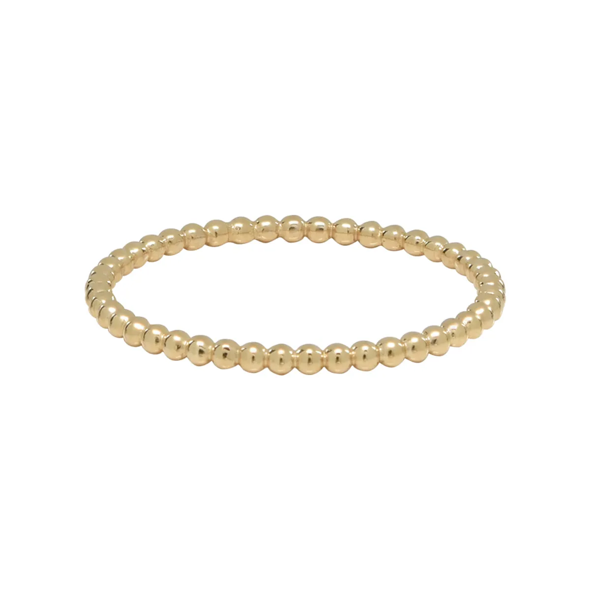 10k Solid Gold Beaded Ring