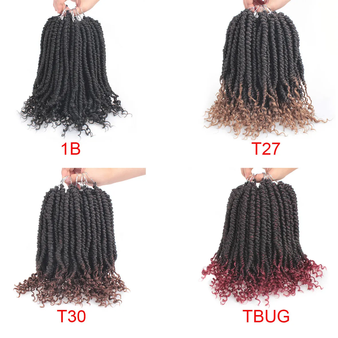12 Inch pre twisted spring senegalese twist hair fluffy crochet braids spring twist hair goddess messy crochet hair