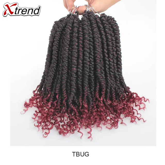 12 Inch pre twisted spring senegalese twist hair fluffy crochet braids spring twist hair goddess messy crochet hair