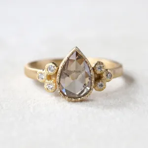 1.32ct light brown diamond ring