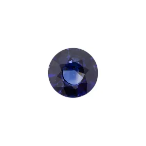 1.37ct Round Natural Deep Royal Blue Sapphire