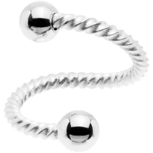 14 Gauge 3/8 Twisted Spiral Twister Belly Ring