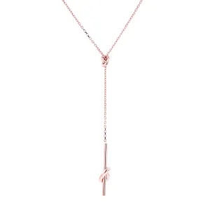 14K RG Knotted Necklace