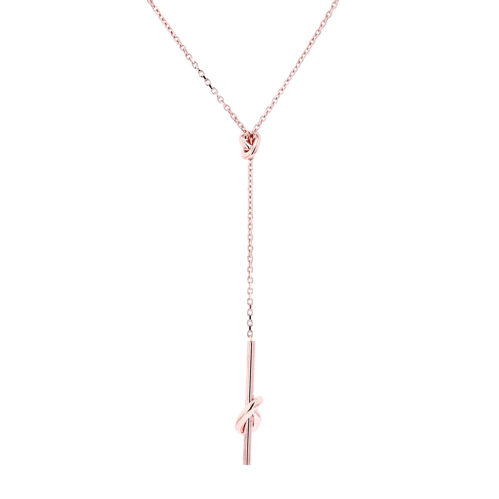 14K RG Knotted Necklace