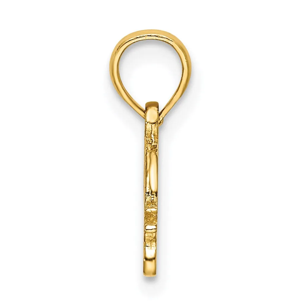 14k Textured Mini Snail Charm