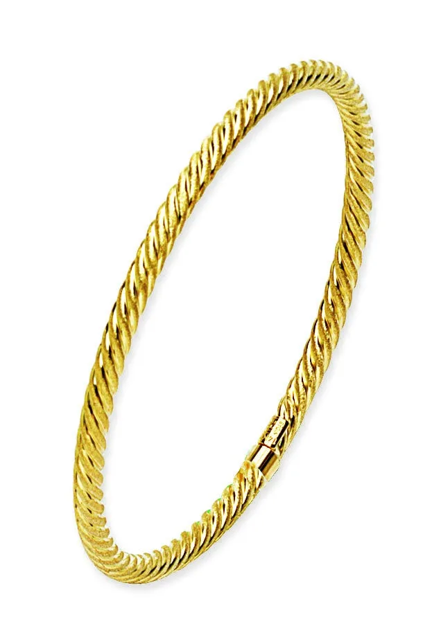 14K Twisted Bangle Bracelet
