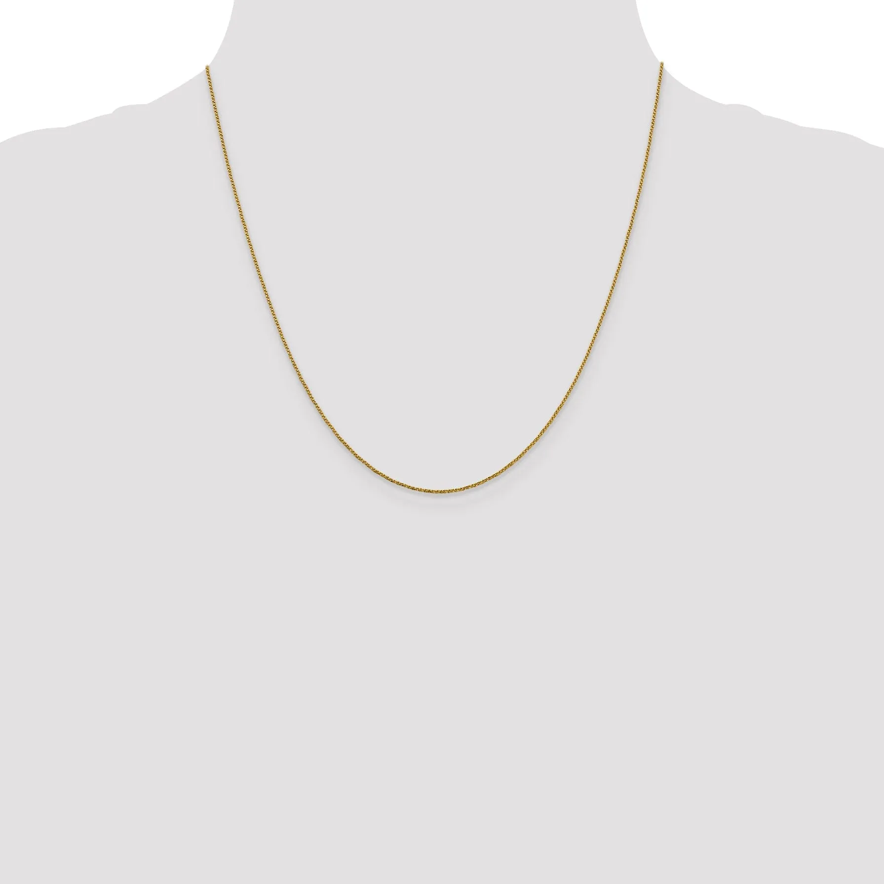 14k Yellow Gold .9 mm D.C Twisted Box Chain