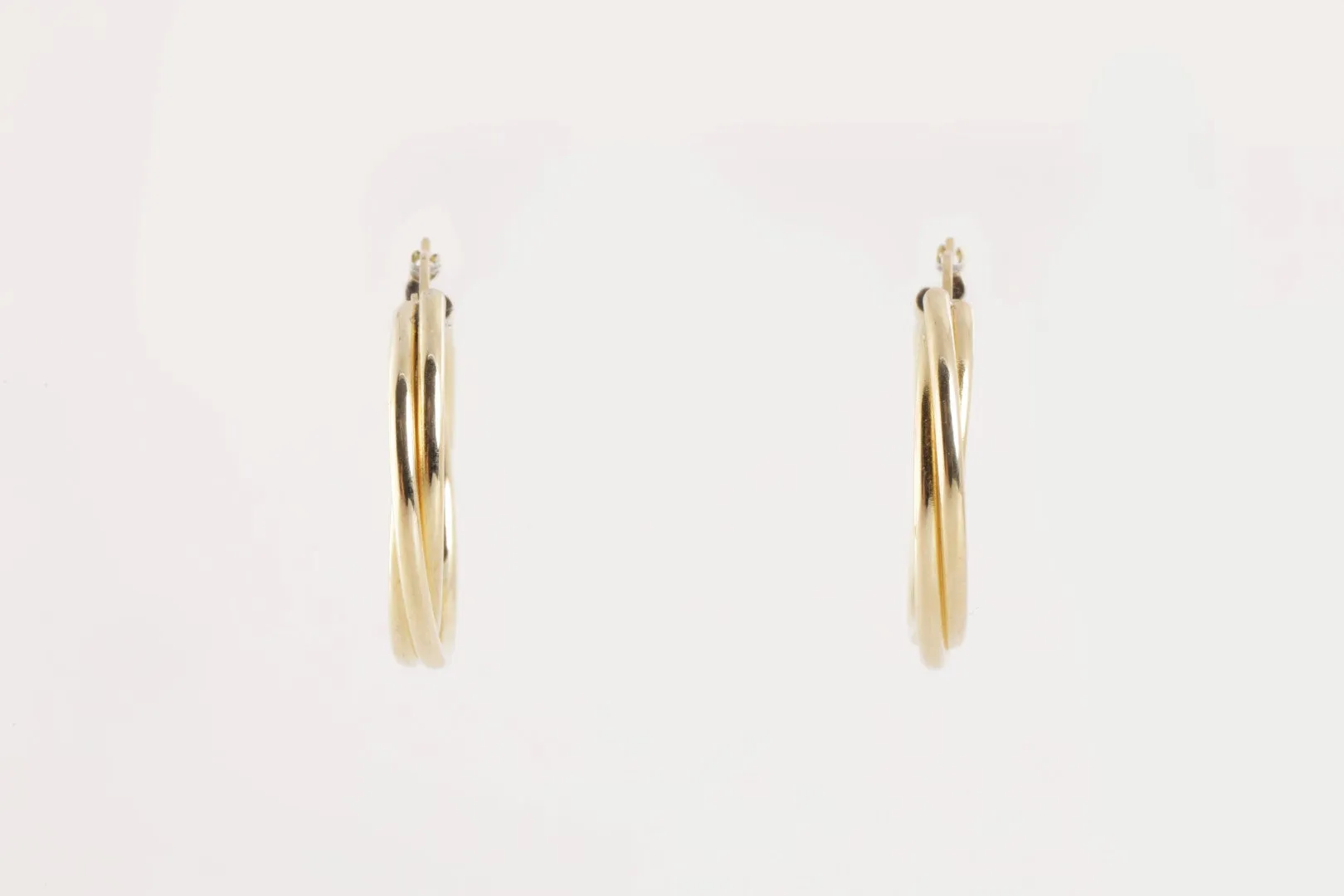 14k Yellow Gold Twisted Hoop Earrings (2.25g.)