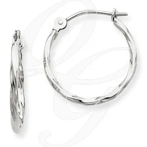 14kw Twisted Hoop Earrings