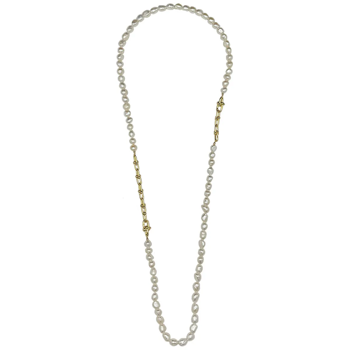 151-01-G-LONG | THE ROXY NECKLACE ON GOLD 36"