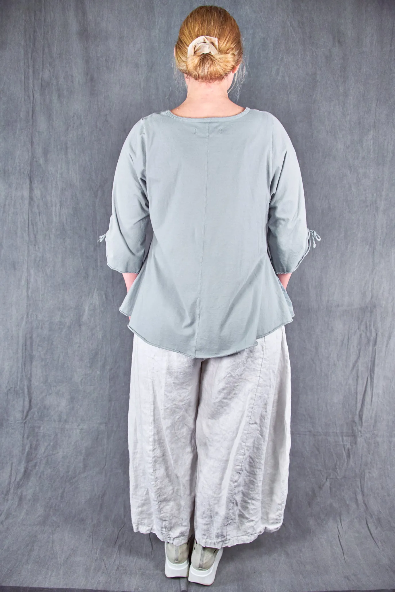 1578 Cafe Tee W/Drawcord Sleeves-Blue Dawn-P