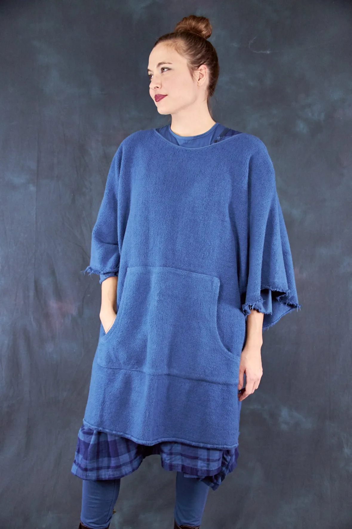 1589 Sherpa Poncho Joy Bird-U