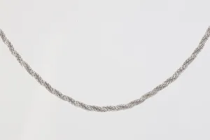 17" 14k White Gold Twisted Chain Necklace (12.79g.)