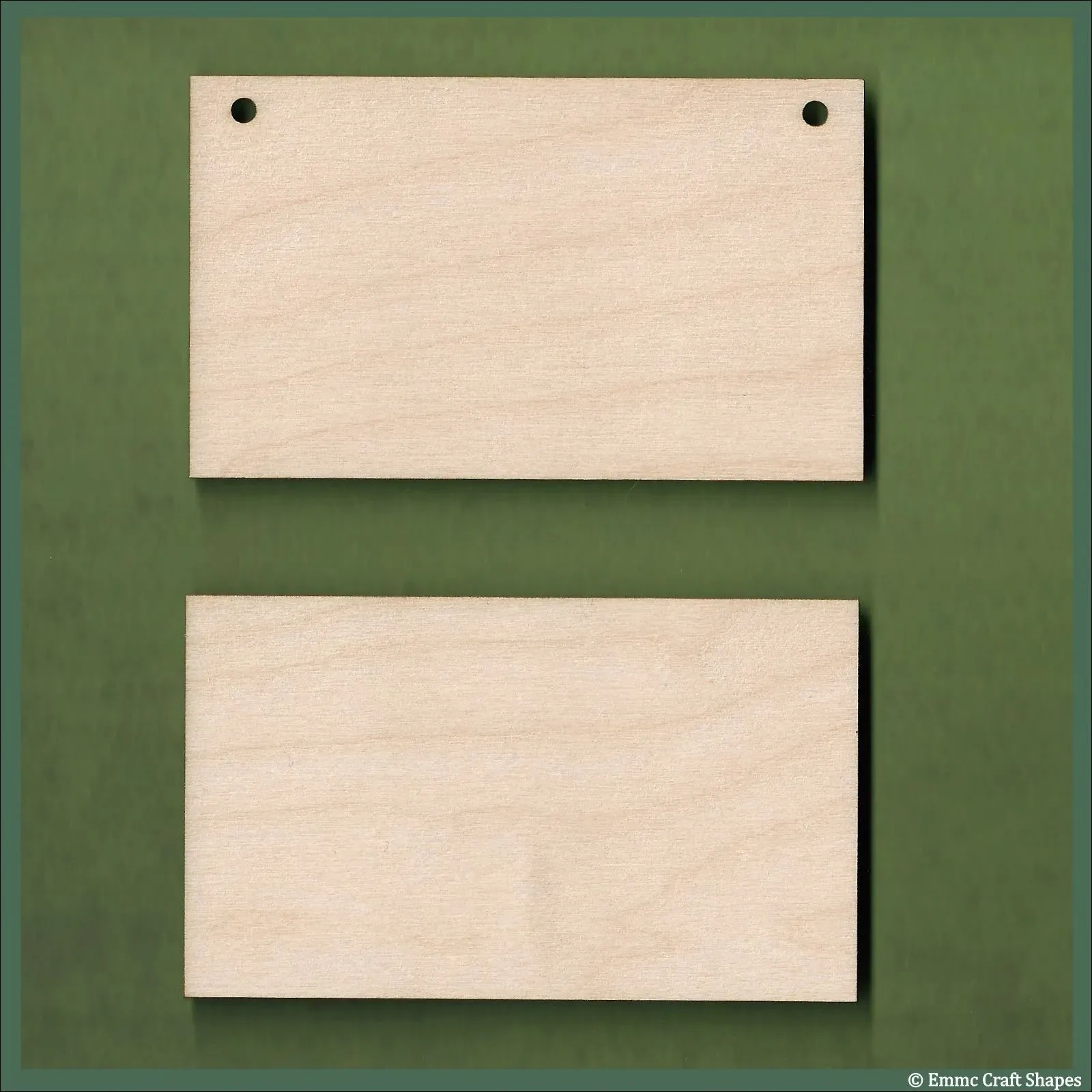 19 cm Wide Blank board plaques with square corners - plywood