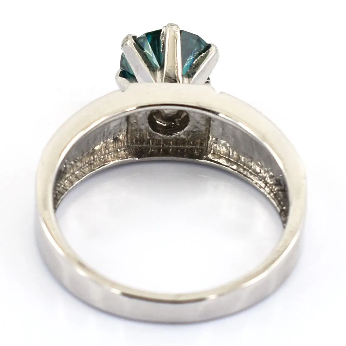 1.95 Ct AAA Certified Blue Diamond Solitaire Ring in White Gold, Latest Collection & Great Shine