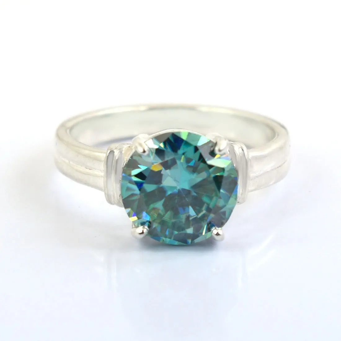 2.25 Ct AAA Certified Blue Diamond Solitaire Ring, Great Shine & Luster !