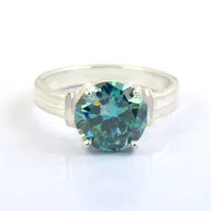 2.25 Ct AAA Certified Blue Diamond Solitaire Ring, Great Shine & Luster !