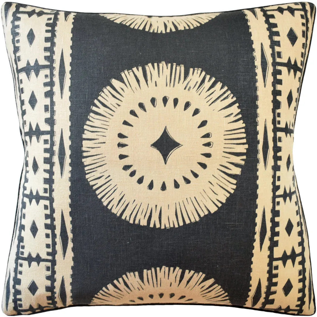 22X22 BORA BORA LAVA BLACK PILLOW