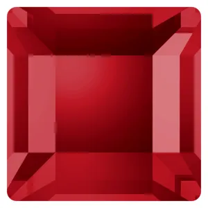 2400 Swarovski Square Flatback No Hotfix, Scarlet (276)