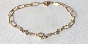 3 bezel cluster bracelet