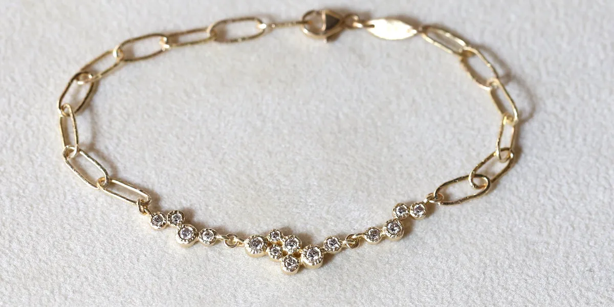 3 bezel cluster bracelet