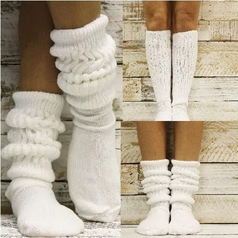 3 pairs bundle ULTIMATE slouch socks - white