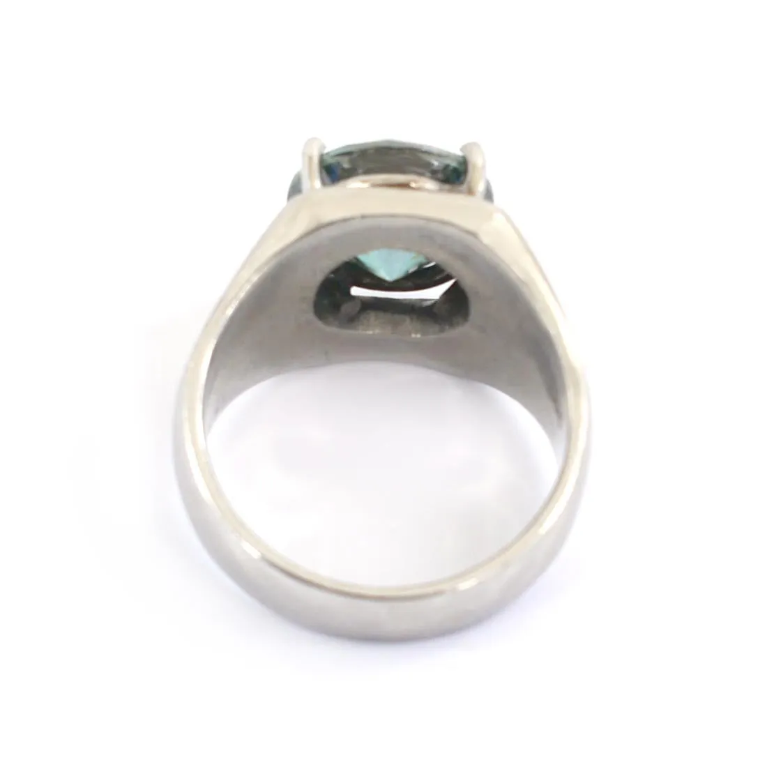 3.50 Ct AAA Certified Blue Diamond Solitaire Men's Ring, Stunning Design with Great Shine.