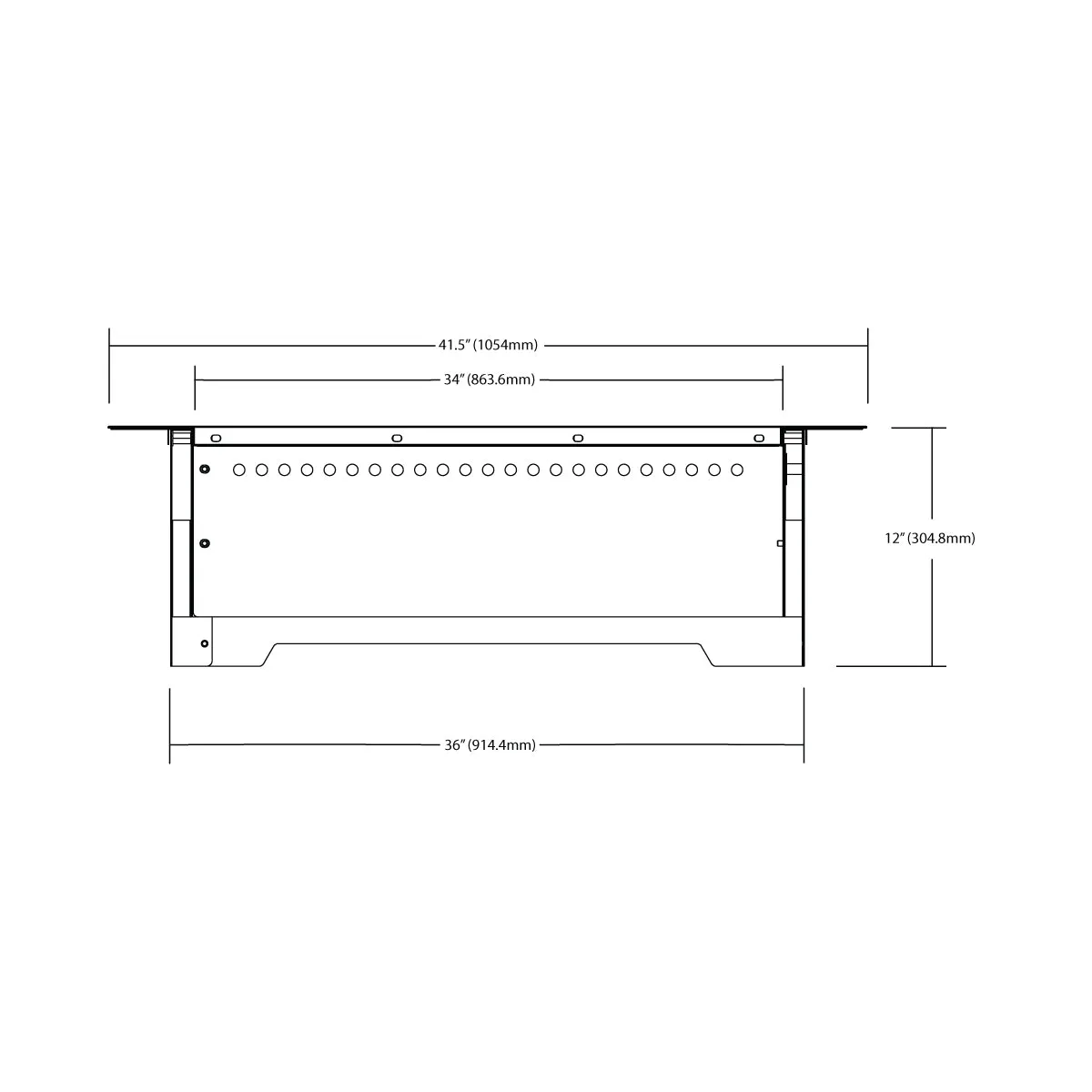 36 in. Phoenix Square Smokeless Fire Pit Insert