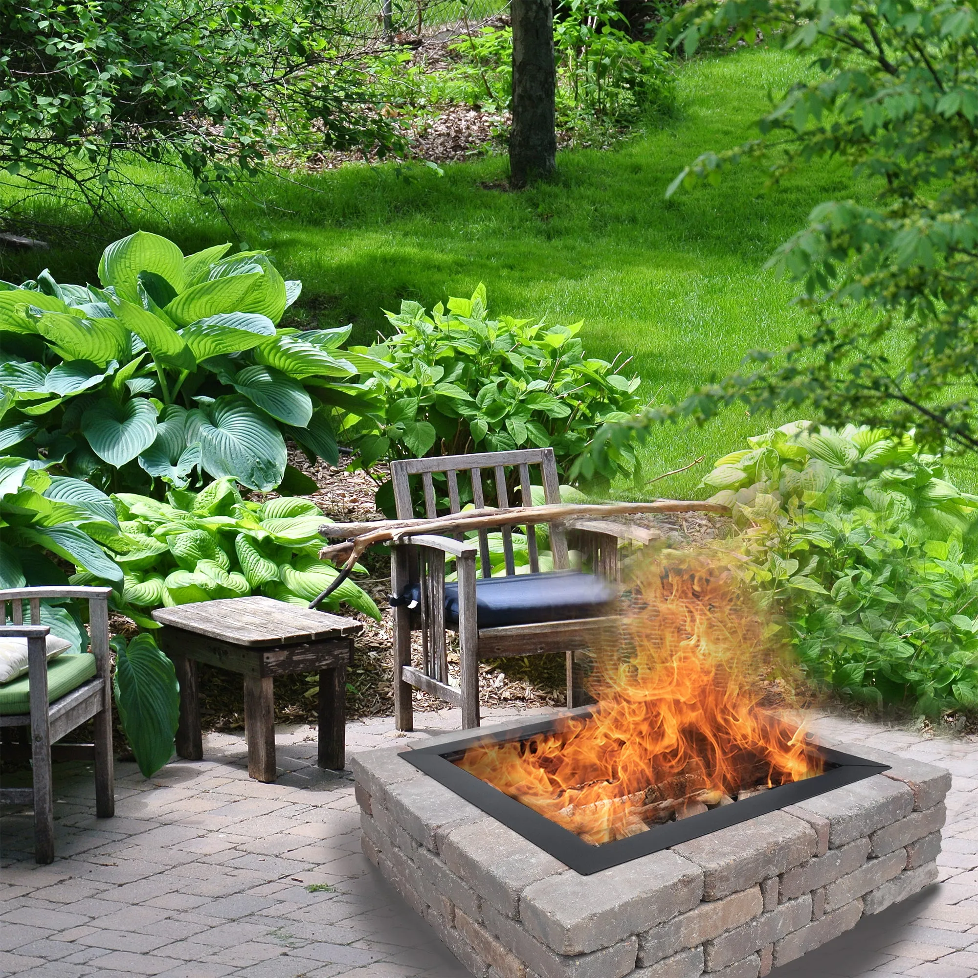 36 in. Phoenix Square Smokeless Fire Pit Insert