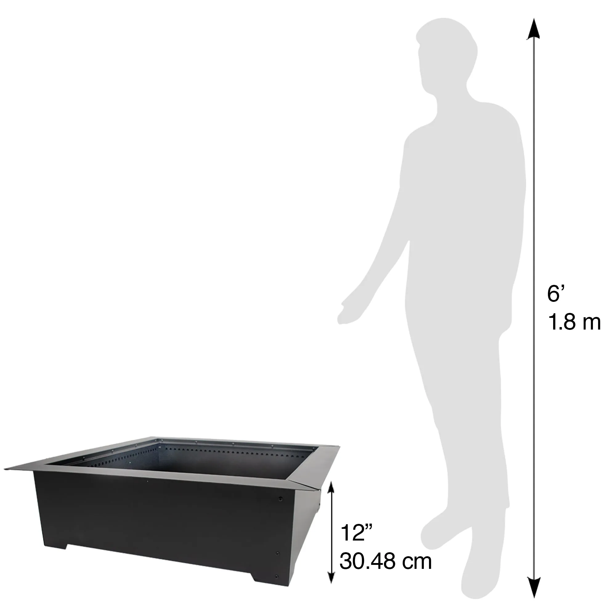 36 in. Phoenix Square Smokeless Fire Pit Insert