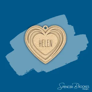 3mm  MDF Layered Heart - Personalised