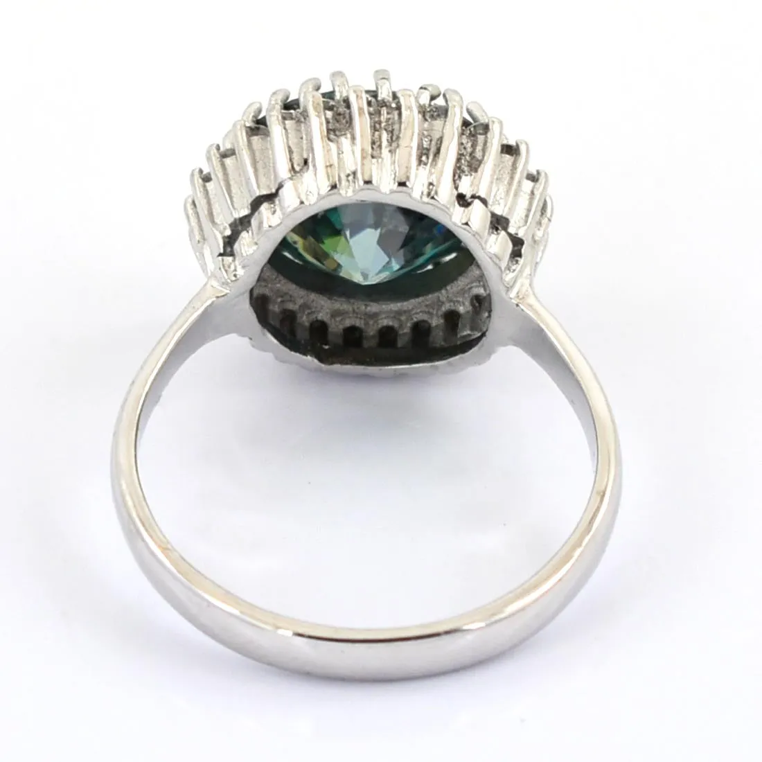 4.00 Ct Certified Blue Diamond Designer Ring with Accents in Prong Style, Lovely Gift for Wife, Girlfriend