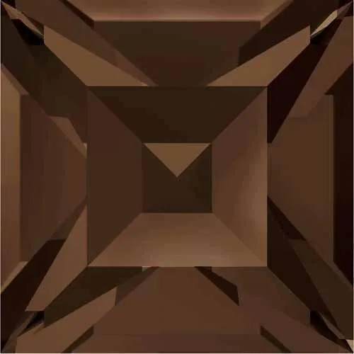 4428 Swarovski Xilion Square Stones, Smoked Topaz (220)