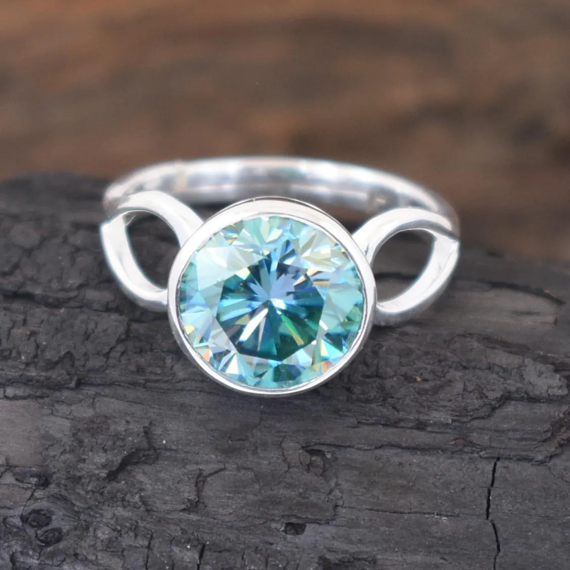 4.50 Ct AAA Certified Beautiful Blue Diamond Solitaire Ring in 925 Silver, Latest Collection and Great Sparkle