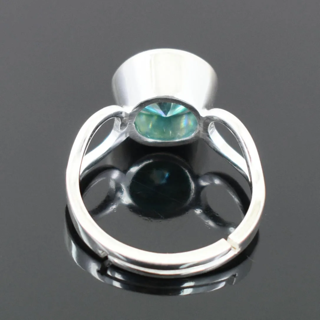 4.50 Ct AAA Certified Beautiful Blue Diamond Solitaire Ring in 925 Silver, Latest Collection and Great Sparkle