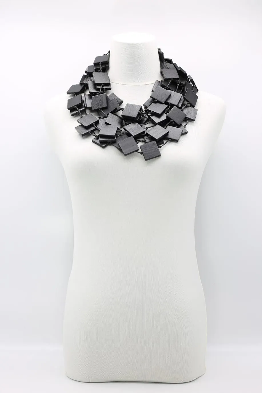5 Strand 3x3 Squares Necklace