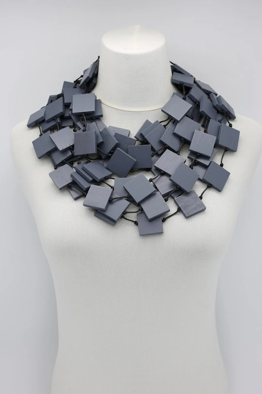 5 Strand 3x3 Squares Necklace