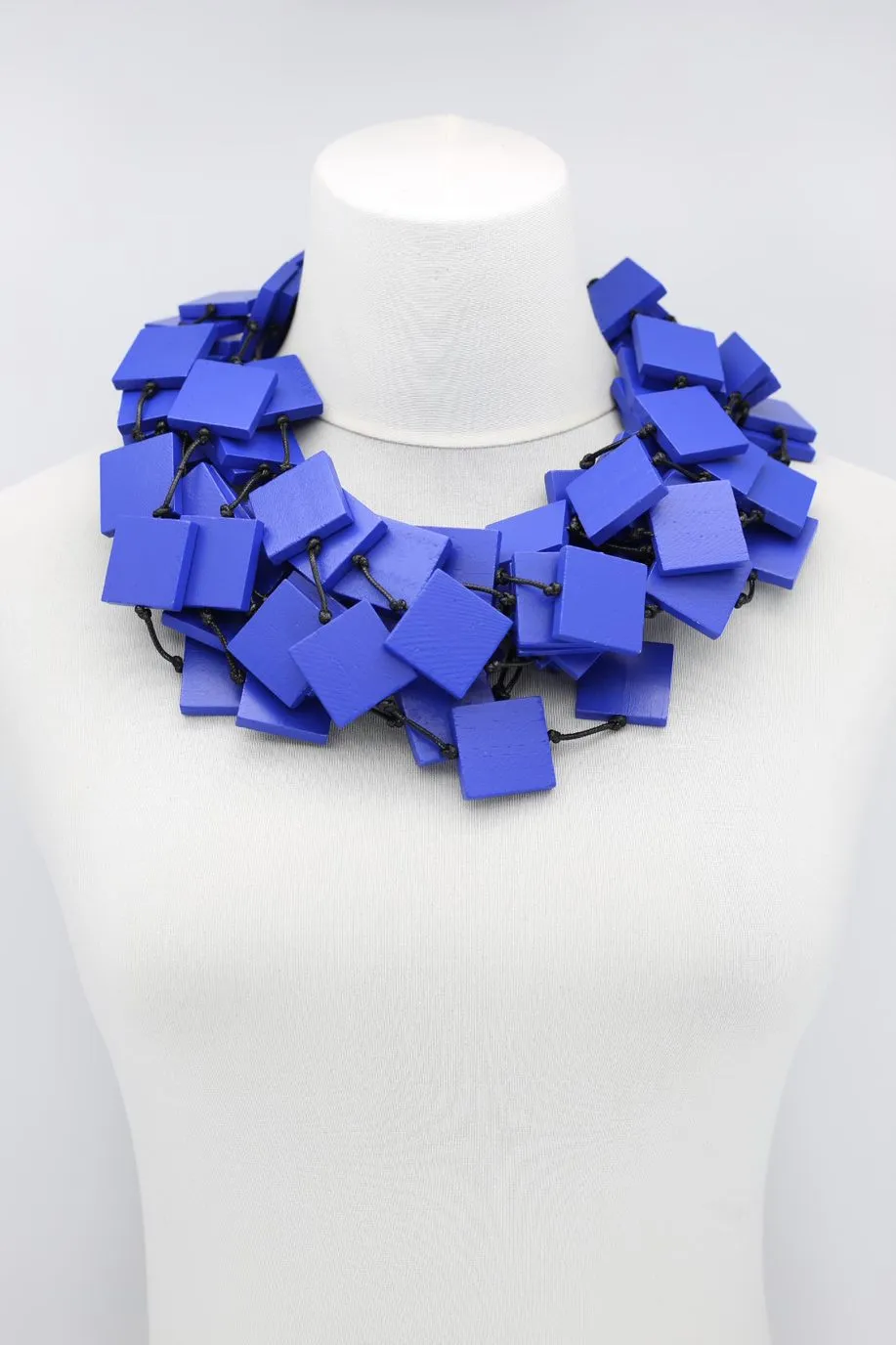 5 Strand 3x3 Squares Necklace