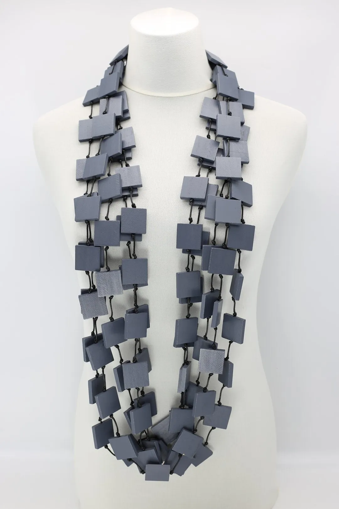 5 Strand 3x3 Squares Necklace