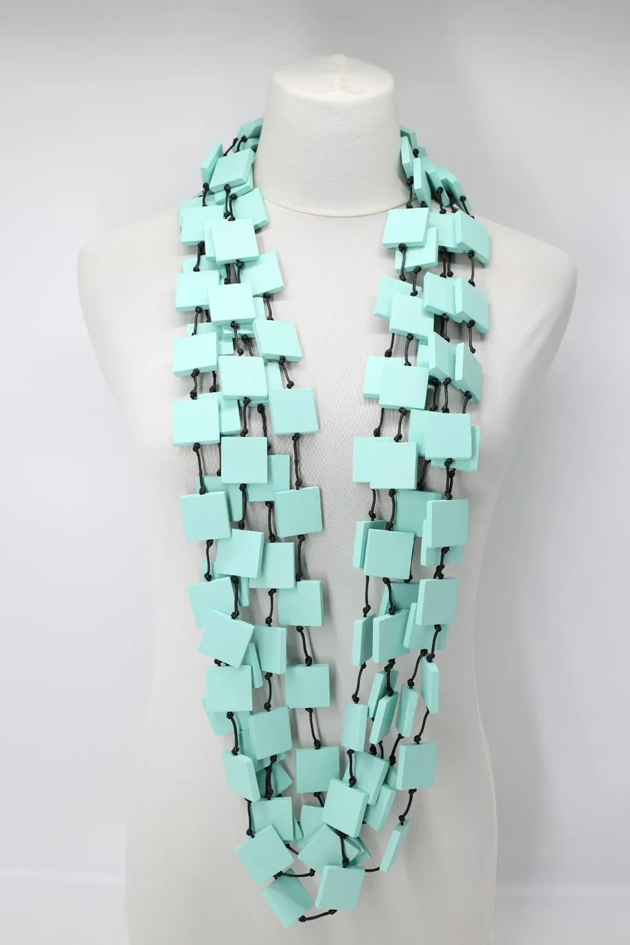 5 Strand 3x3 Squares Necklace