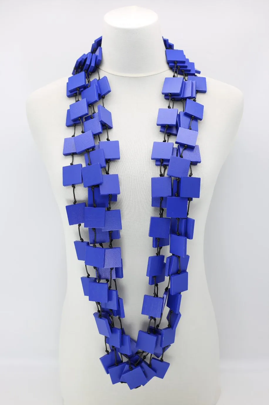 5 Strand 3x3 Squares Necklace